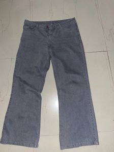newme Asia grey jeans high flared not used