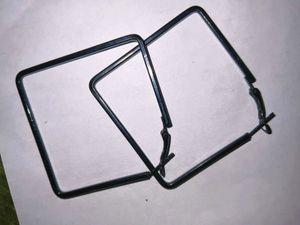 Geometric Triangle Hoop Earrings