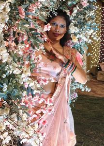 Beautiful Peach Floral Embroidered Lehenga Choli