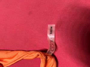 Shein Orange Ribbed Bikini Bottom