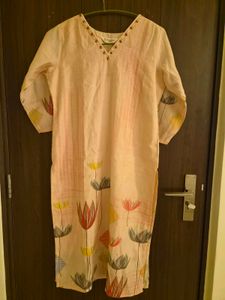 Charming Floral Print Kurta Set L