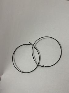 Large Black Hoop Earrings