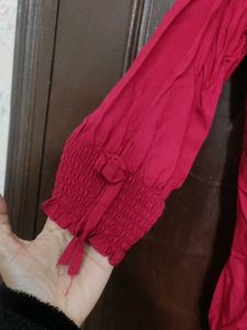 Maroon Button-Down Shirt