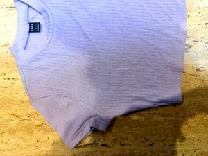 Lavender Ribbed Mock Neck Top