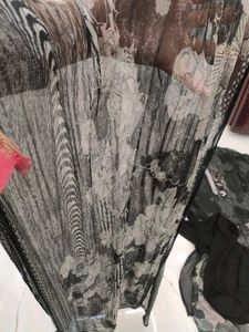 pakistani Gray Floral kaftan Kurta Set