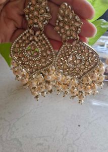 Exquisite Pearl &amp; Stone Drop Earrings