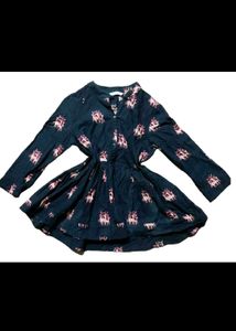 Printed Dark Blue Kurta
