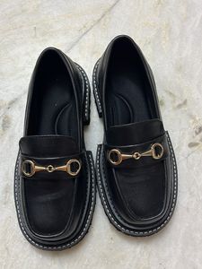 Little Box Black Platform Loafers