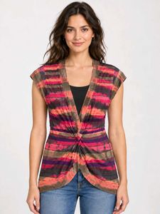 Boho Striped Cap Sleeve Top