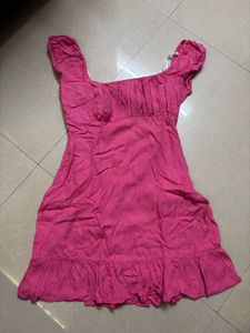 Pretty Pink Ruffled Mini Dress