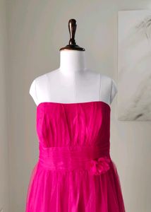 Cocktail Tube Dress With Frills