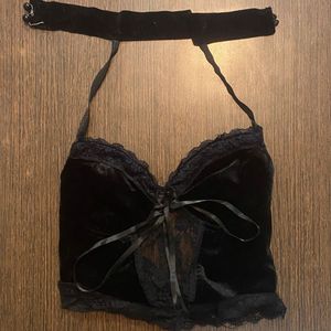 Gothic Velvet Halter Top