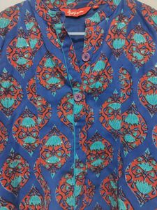 Ethnic Patterned Button-Down Jacket