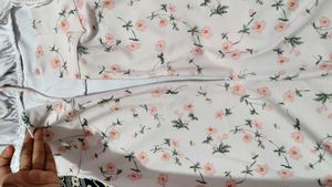 Floral Print Square Neck Dress
