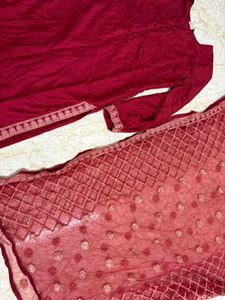Elegant Maroon Kurta Set with Dupatta...