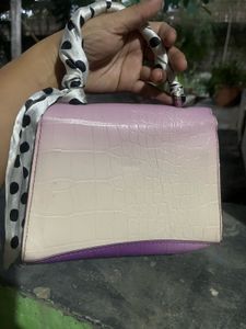 Chic Ombre Handbag with Scarf Detail