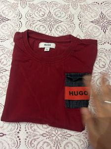 Hugo Boss Red T-Shirt with Pocket Detail