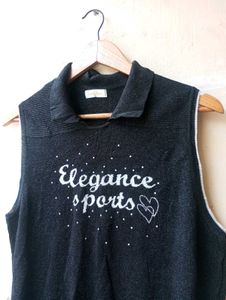 Sleeveless Knit Top with "Elegance Sports" (Women)