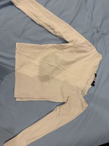 Cream Long Sleeve Top