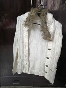 Cozy White Knit Cardigan