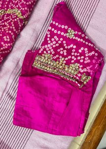 Stunning Magenta Bandhani Lehenga Choli