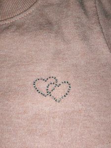 Pink Heart Detail Sweater