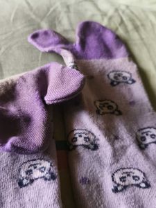 Cute Panda Toe Socks Purple Colour