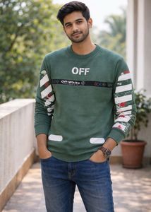 Off-White Green Sweatshirt