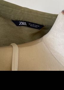 Zara Olive Green Button-Up Shirt