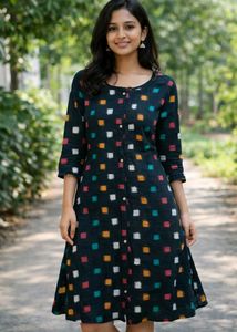 Chic Printed Kurta Dress