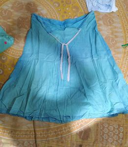 Blue Tiered Ethnic Skirt