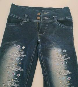 Embellished Blue Jeans