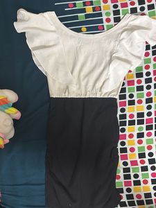 Cute Two-Tone Mini Dress