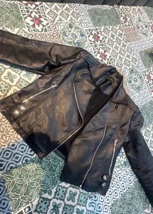 Women's Black Faux Leather Jacket