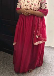 Chiffon Gown with dupatta