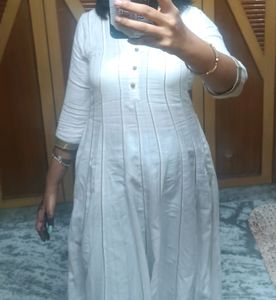 Floor Length White Suit