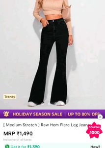 Offer🔥Flare Leg🌹 Bell Bottoms 🖤 Jeans
