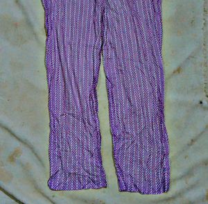 Purple Striped Palazzo Pants