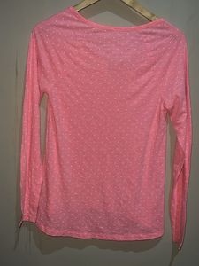 Pink Polka Dot Long Sleeve Top