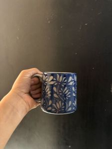 Blue Floral Ceramic Mug