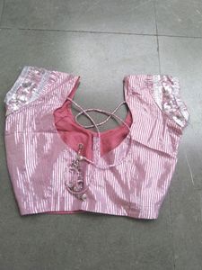 Partywear / Half Net / Pink Sare