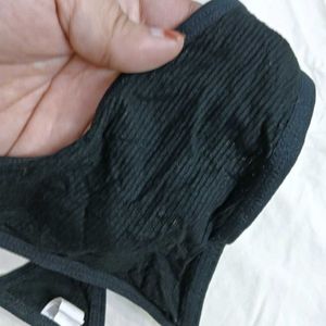 Black Ribbed ⚛️Thong Underwear