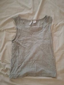 H&M Grey Ribbed Tank Top