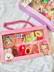 Cute Hair Accessory Set for Kids purple box
