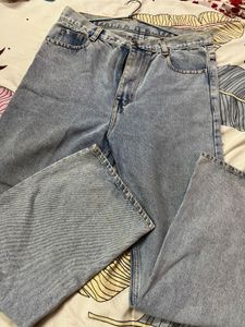 high waisted loose denim straight (can be slight b