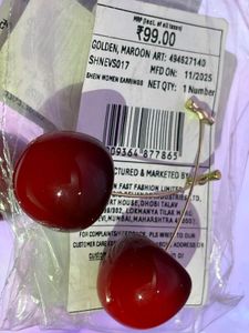 Cute Cherry Hoop Earrings