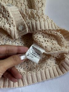 Cute Lace Trimmed Crochet Cardigan