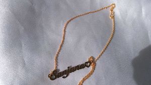 Custom 'Sanjana' name necklace with heart detail