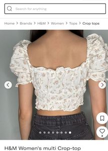 Hnm Floral Crop Top &amp; Skirt