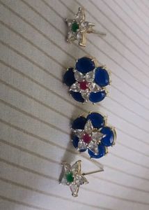AD Flower Stud Earrings